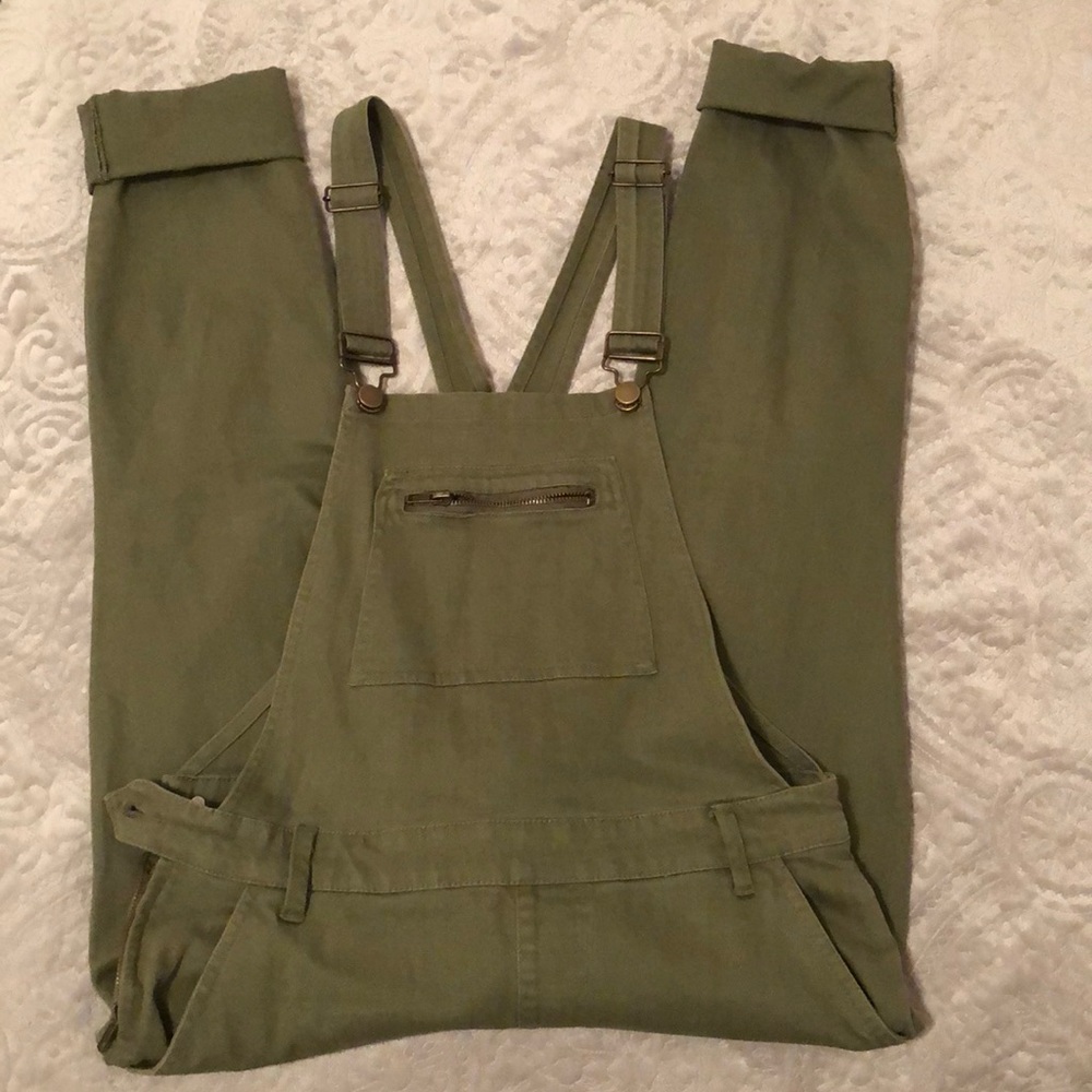 Olive Green Overalls
